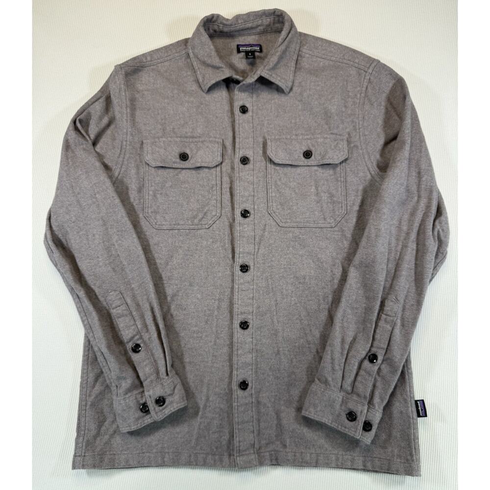Patagonia Organic Cotton Work Shirt Men’s Small Gray Button Front Overshirt FA19